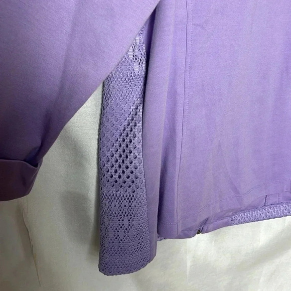 Y2K ,eyelet,crochet jacket,zip up cardigan,sweater,cottagecore, NWOT,pockets,SM - Picture 9 of 15